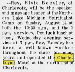 Charleboyne Motel - Aug 1966 Article